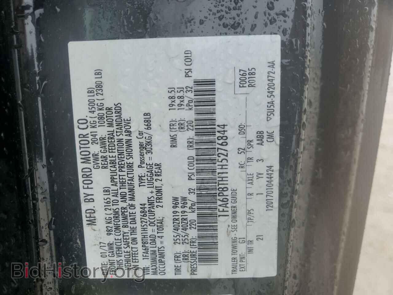 2017 FORD ALL Models - VIN: 1FA6P8TH1H5276844 - Photo 13