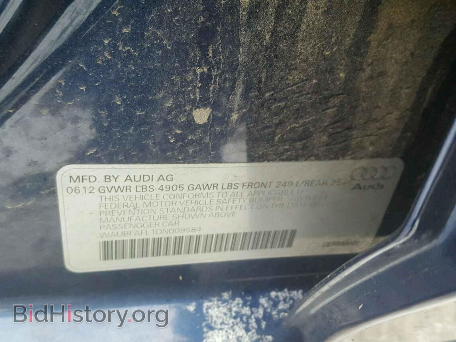 2013 AUDI A4 - VIN: WAUBFAFL1DN009584 - Photo 10