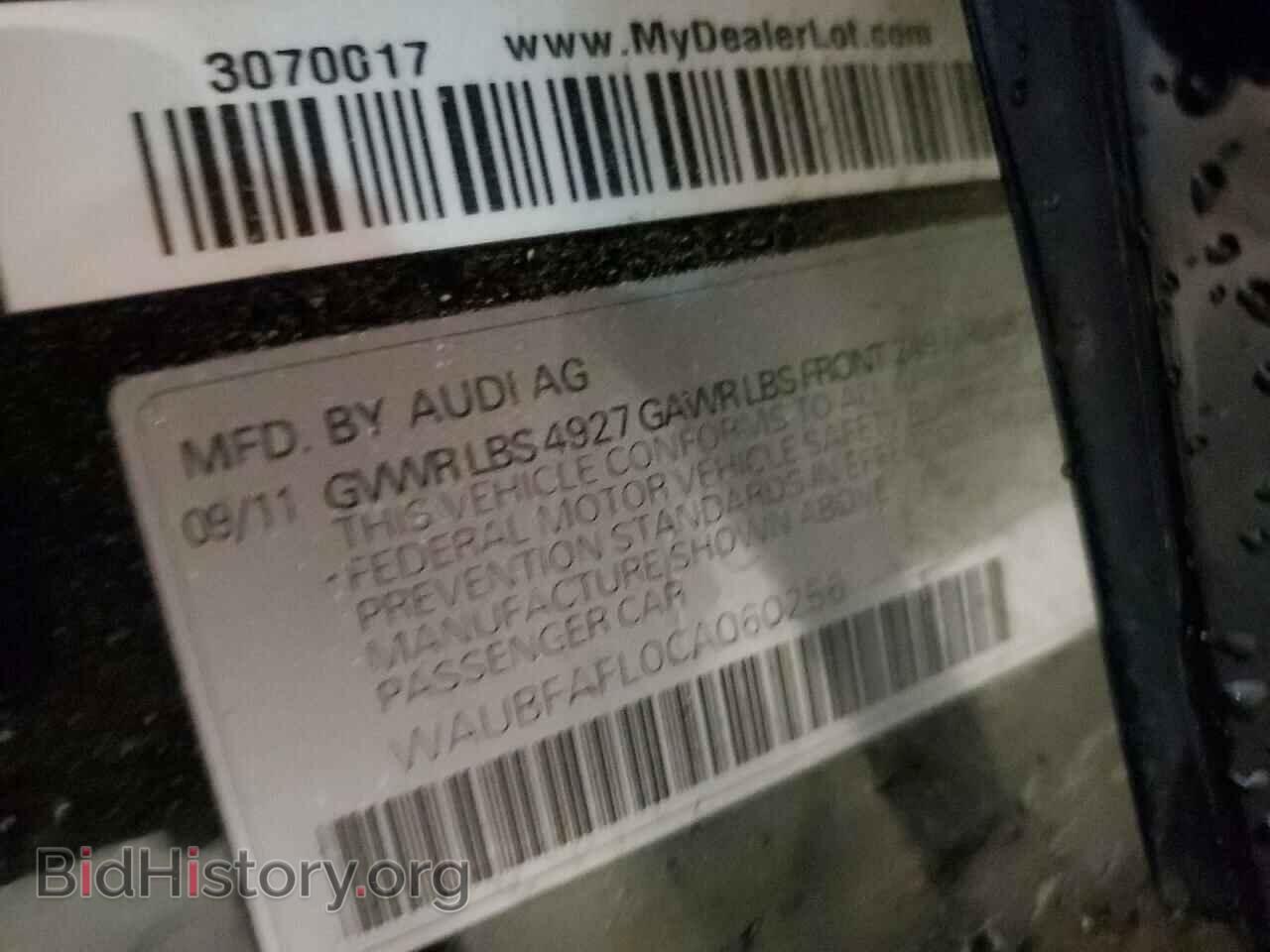 2012 AUDI A4 - VIN: WAUBFAFL0CA060256 - Photo 12