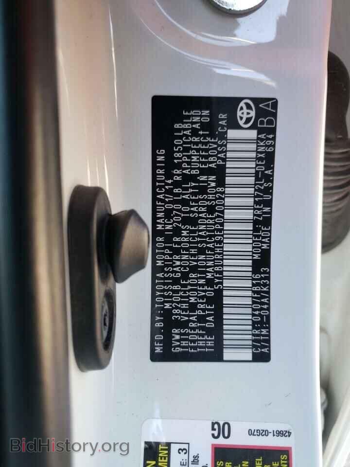 2014 TOYOTA COROLLA - VIN: 5YFBURHE9EP070028 - Photo 10