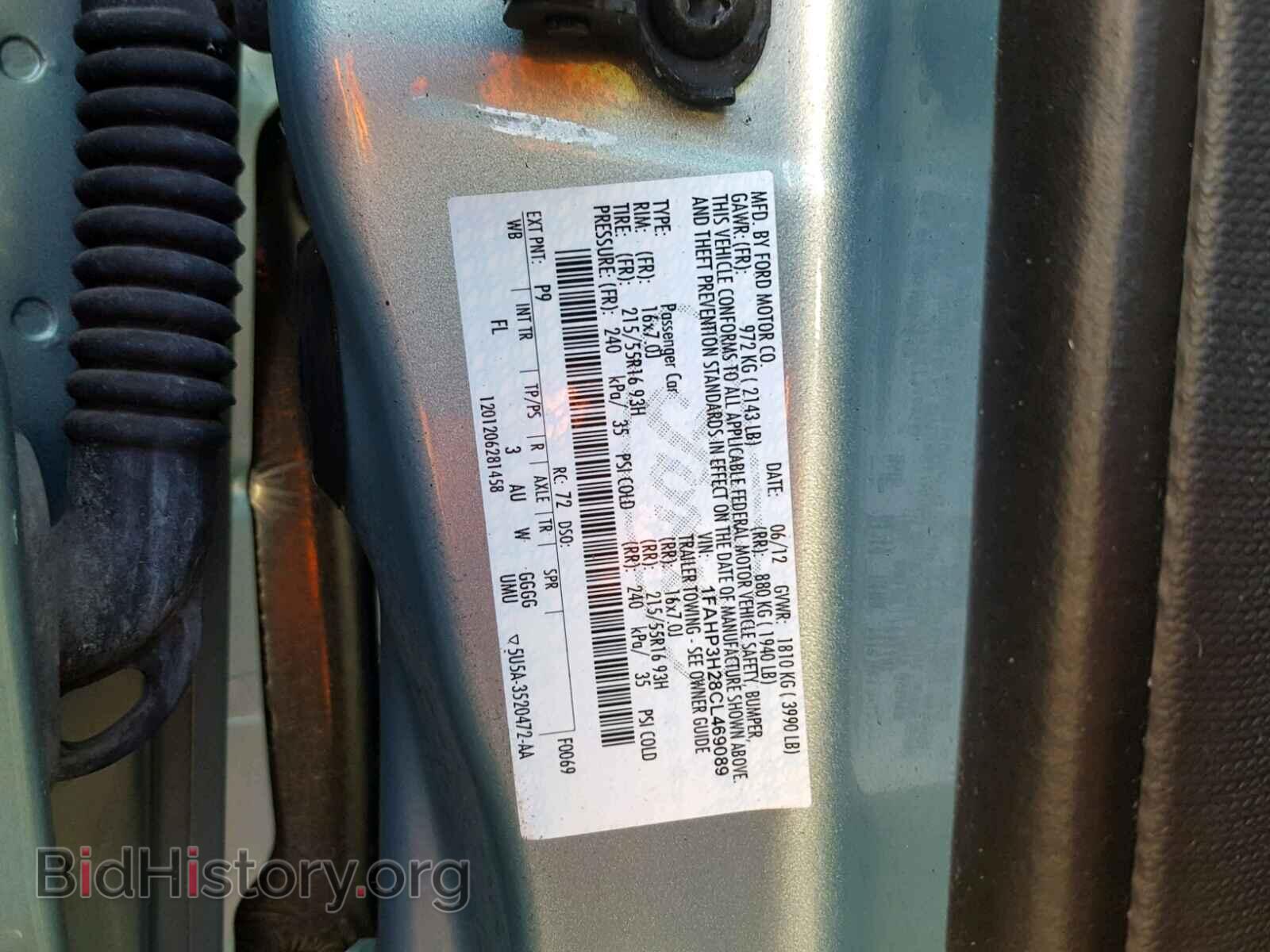 2012 FORD FOCUS - VIN: 1FAHP3H28CL469089 - Фото 10