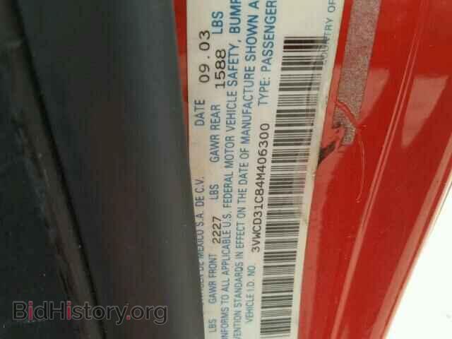 2004 VOLKSWAGEN BEETLE - VIN: 3VWCD31C84M406300 - Фото 10