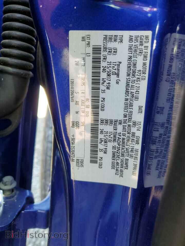 2014 FORD FOCUS - VIN: 1FADP3N23EL463402 - Фото 13