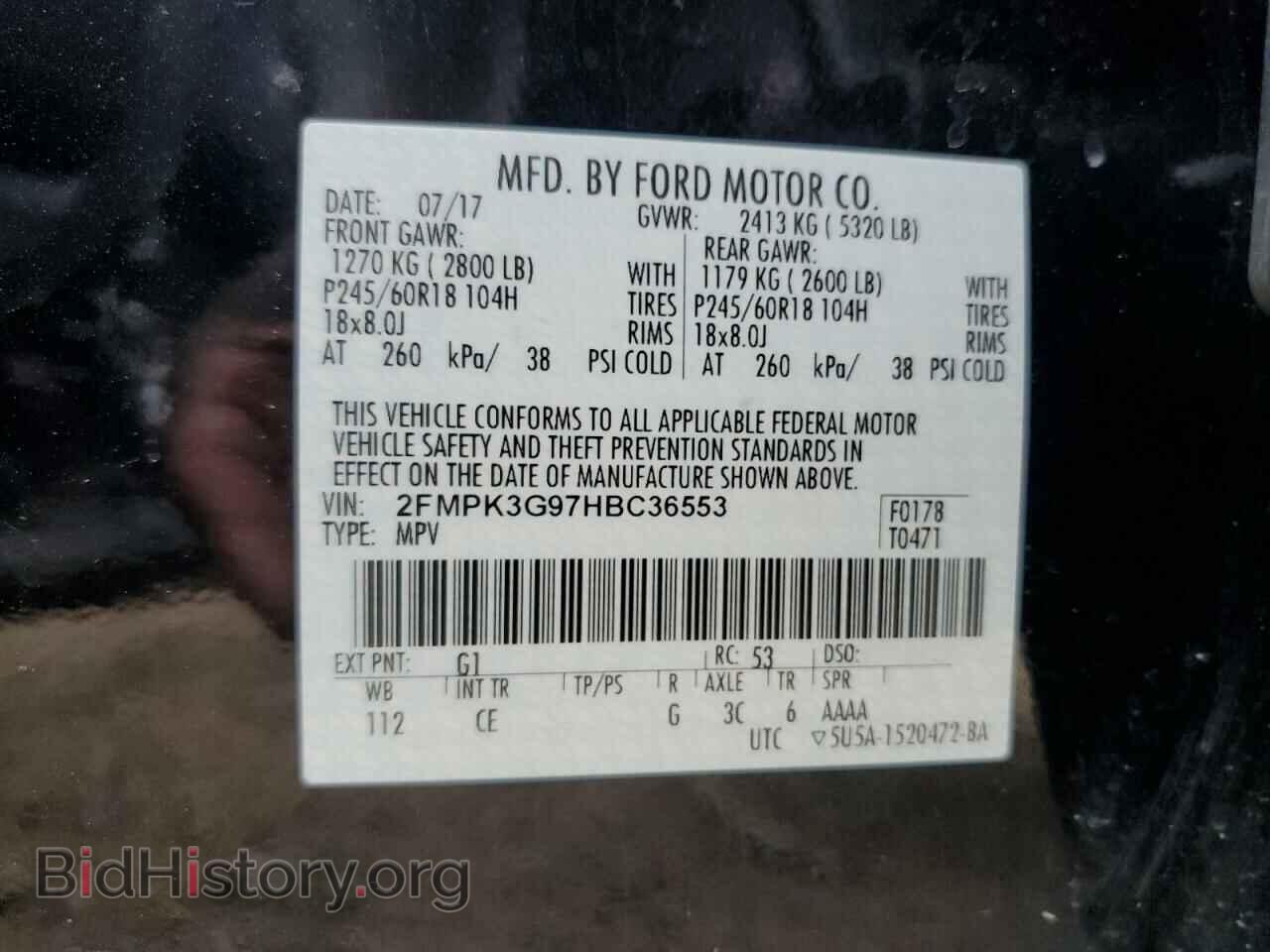 2017 FORD EDGE - VIN: 2FMPK3G97HBC36553 - Photo 10