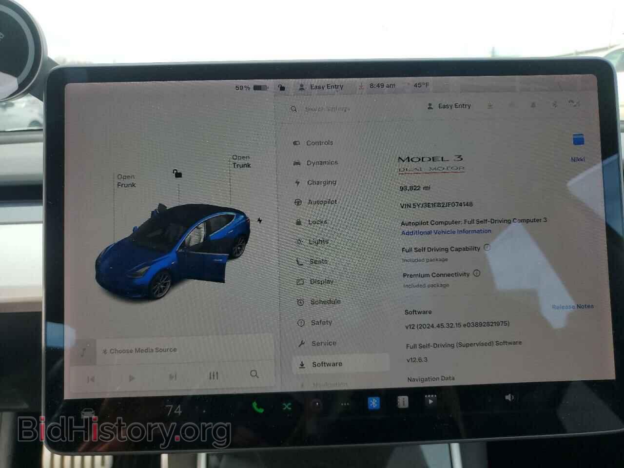 2018 TESLA MODEL 3 - VIN: 5YJ3E1EB2JF074148 - Фото 9