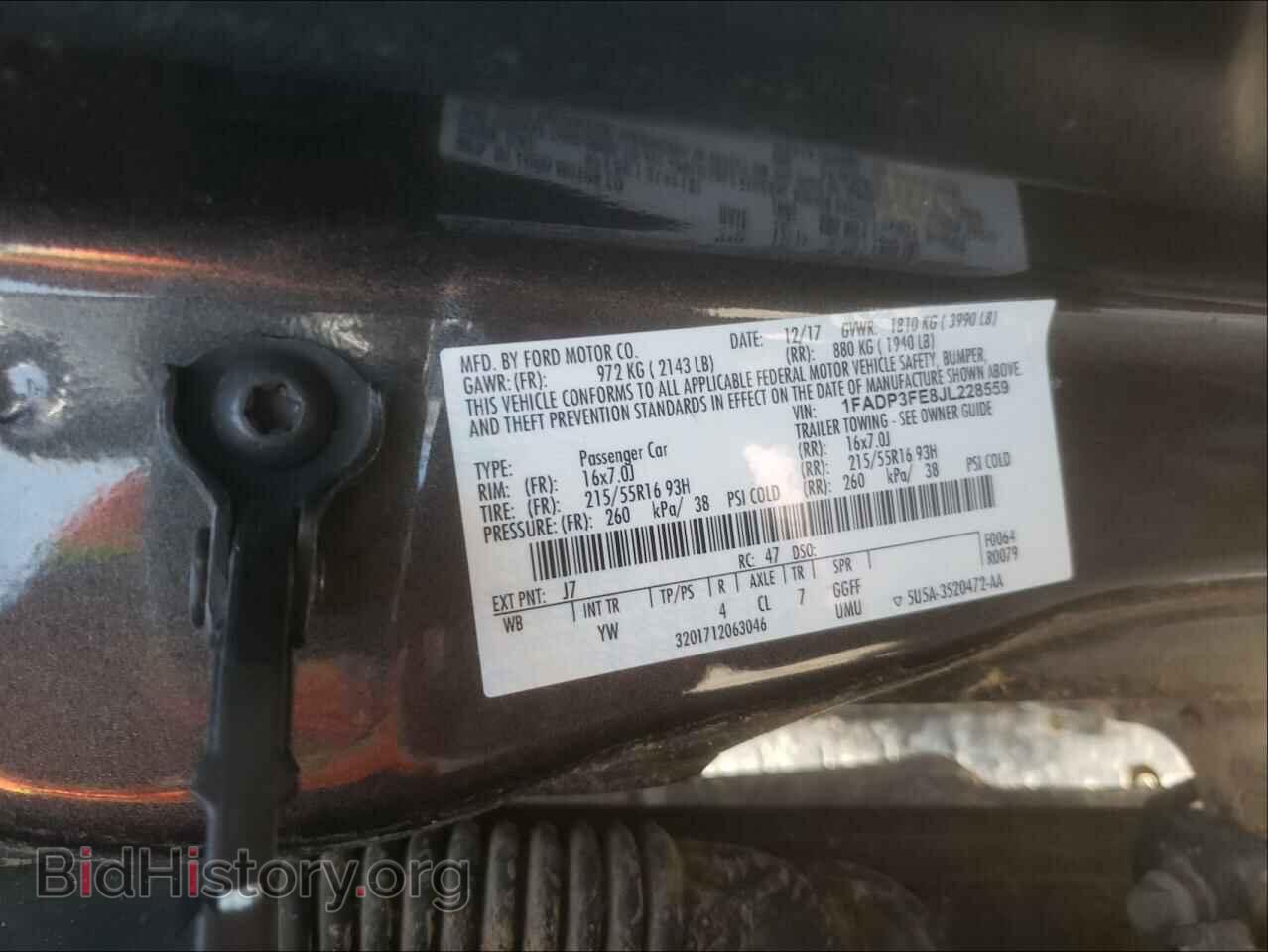 2018 FORD FOCUS - VIN: 1FADP3FE8JL228559 - Photo 10