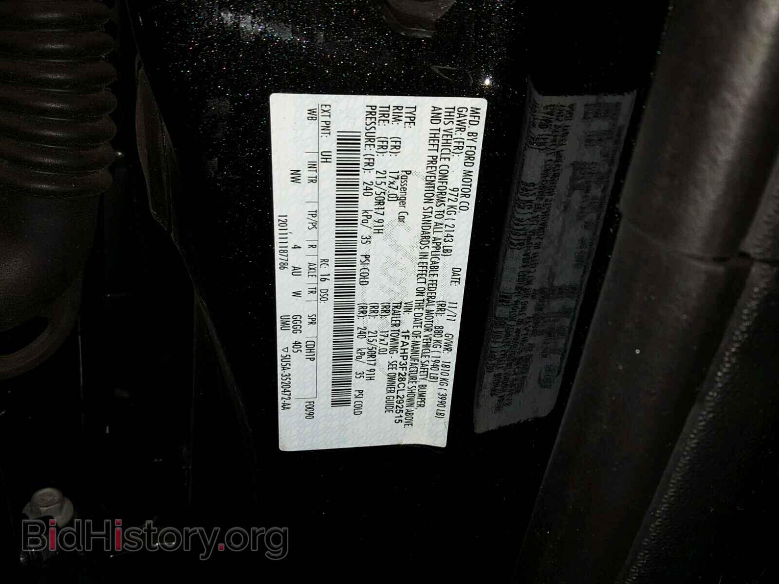 2012 FORD FOCUS - VIN: 1FAHP3F28CL292515 - Фото 10