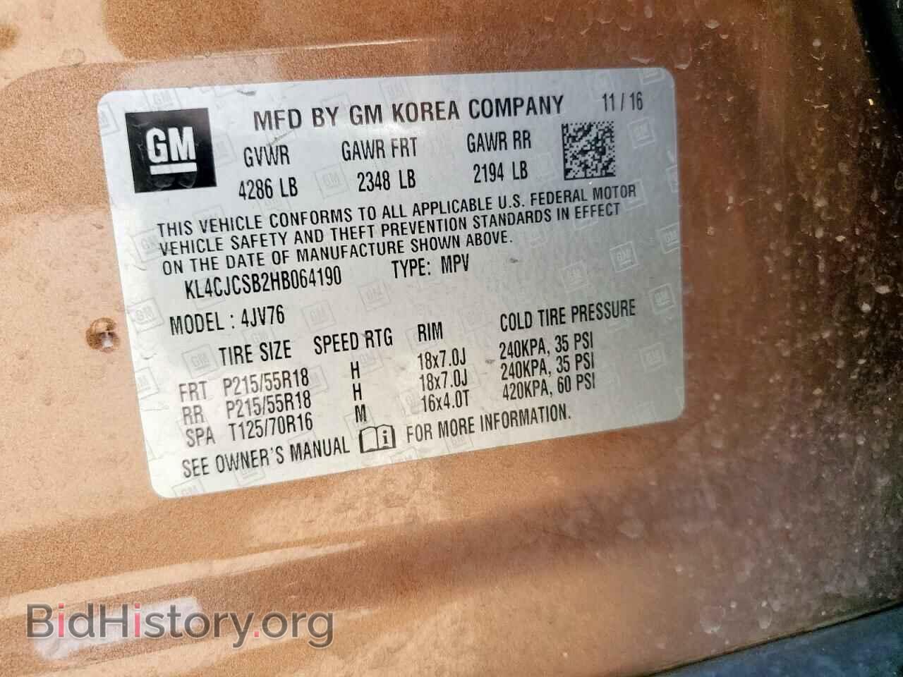 2017 BUICK ENCORE - VIN: KL4CJCSB2HB064190 - Photo 13