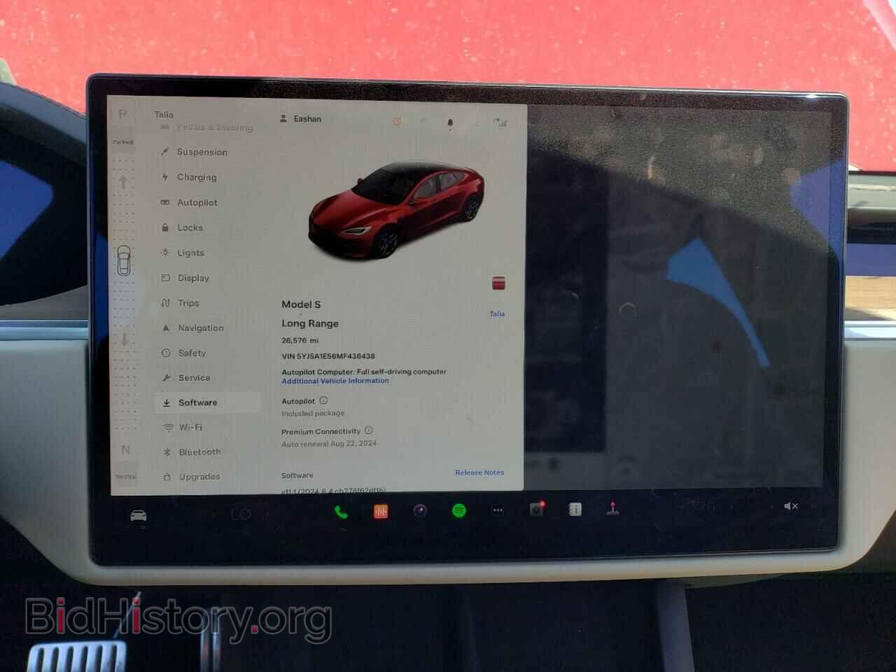 2021 TESLA MODEL S - VIN: 5YJSA1E56MF436438 - Фото 9