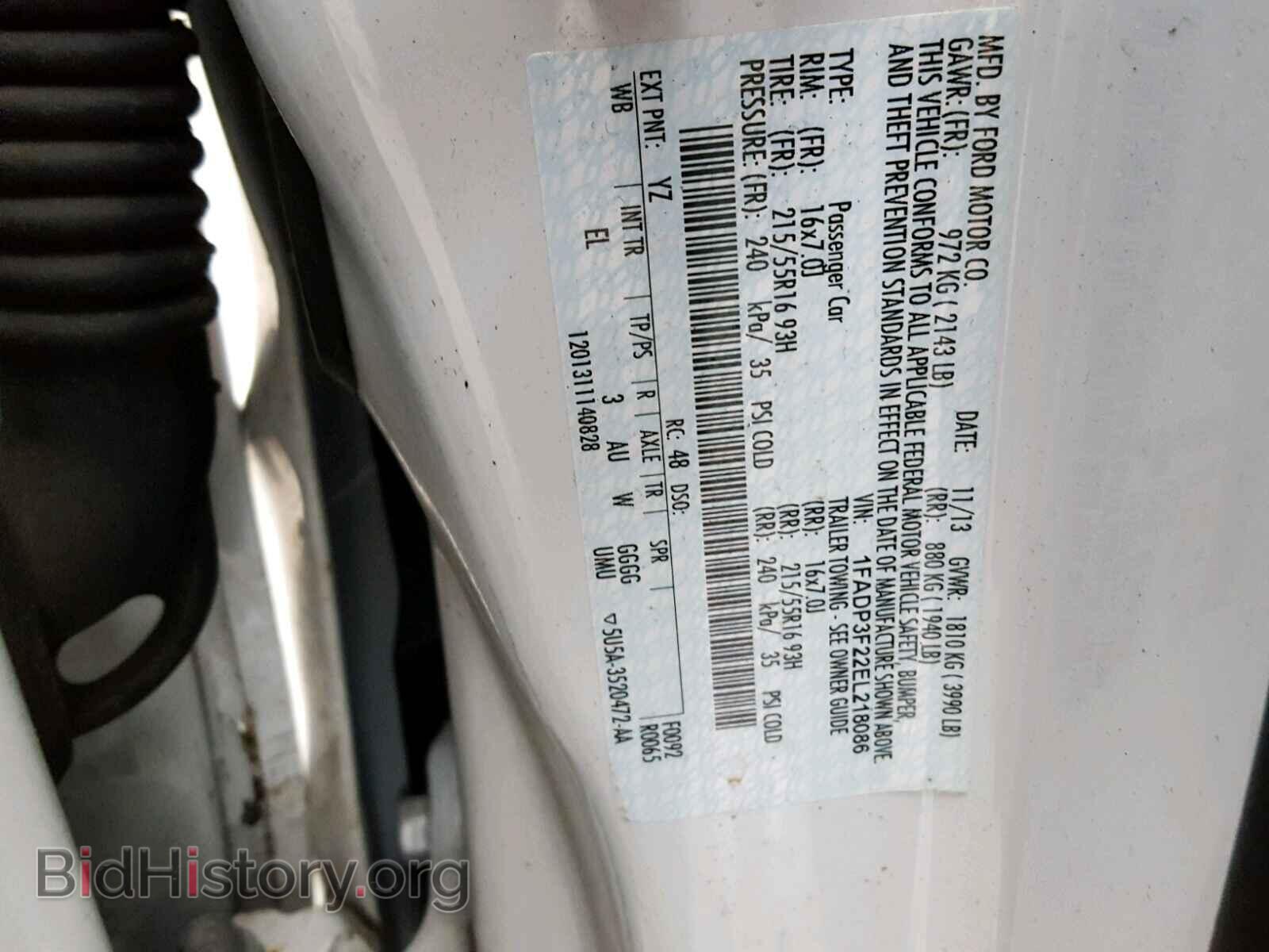 2014 FORD FOCUS - VIN: 1FADP3F22EL218086 - Photo 10