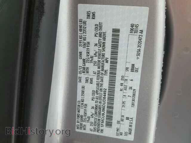2013 FORD ESCAPE - VIN: 1FMCU9J96DUD84492 - Фото 10