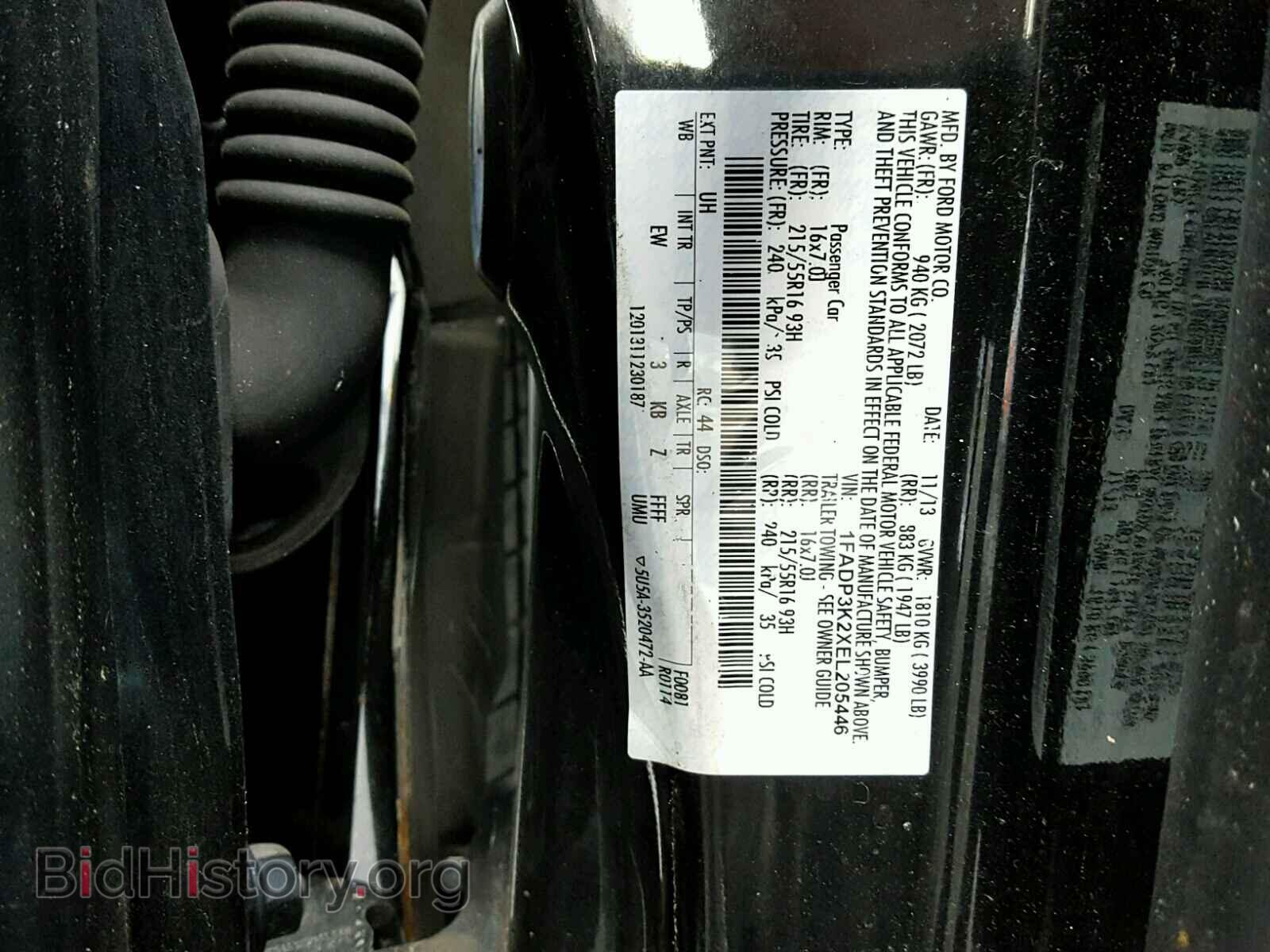 2014 FORD FOCUS - VIN: 1FADP3K2XEL205446 - Фото 10