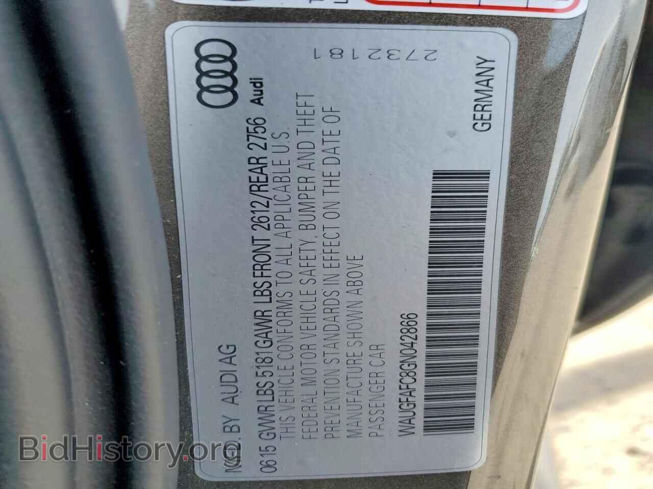 2016 AUDI A6 - VIN: WAUGFAFC8GN042866 - Фото 13
