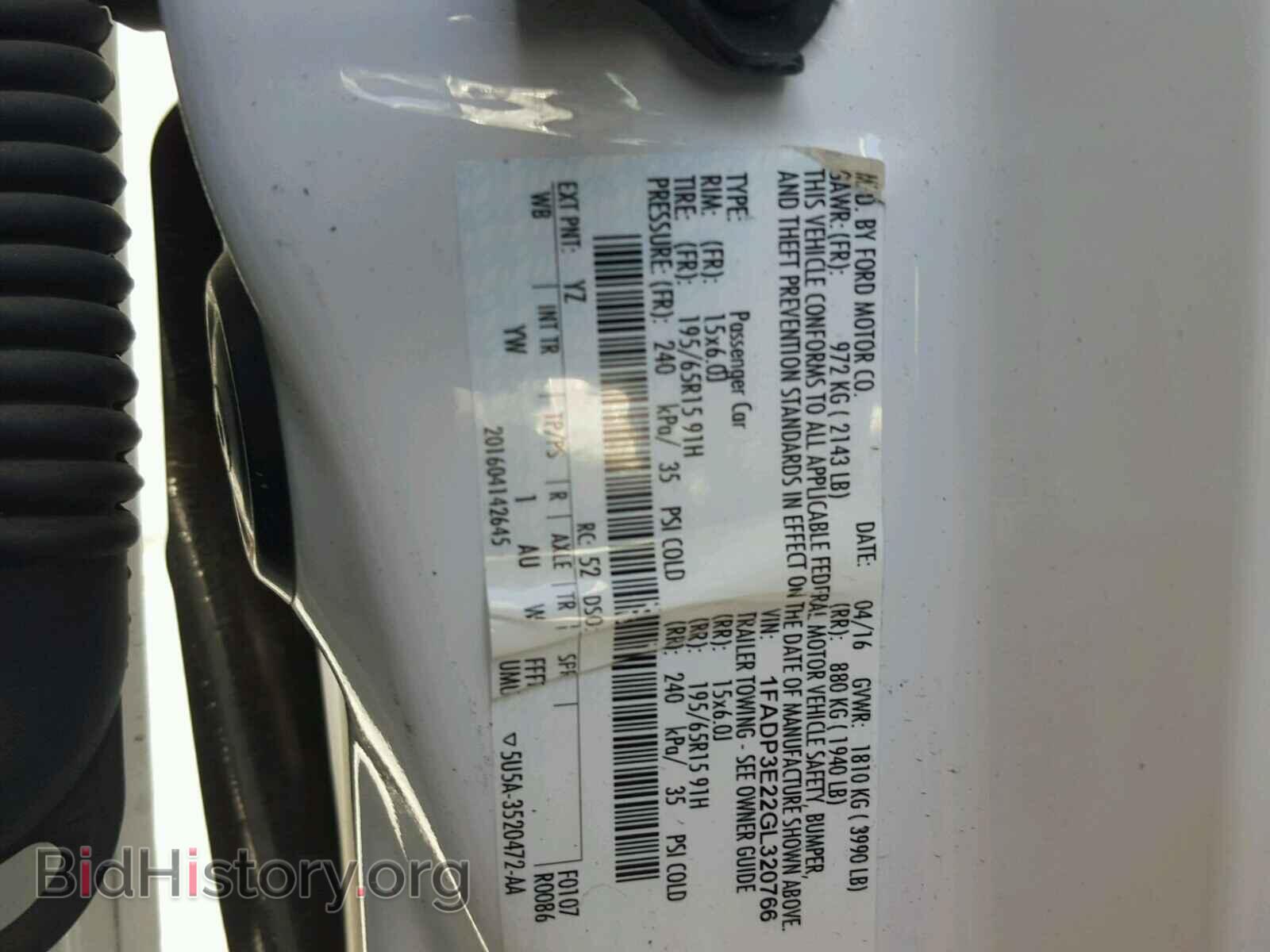 2016 FORD FOCUS - VIN: 1FADP3E22GL320766 - Фото 10