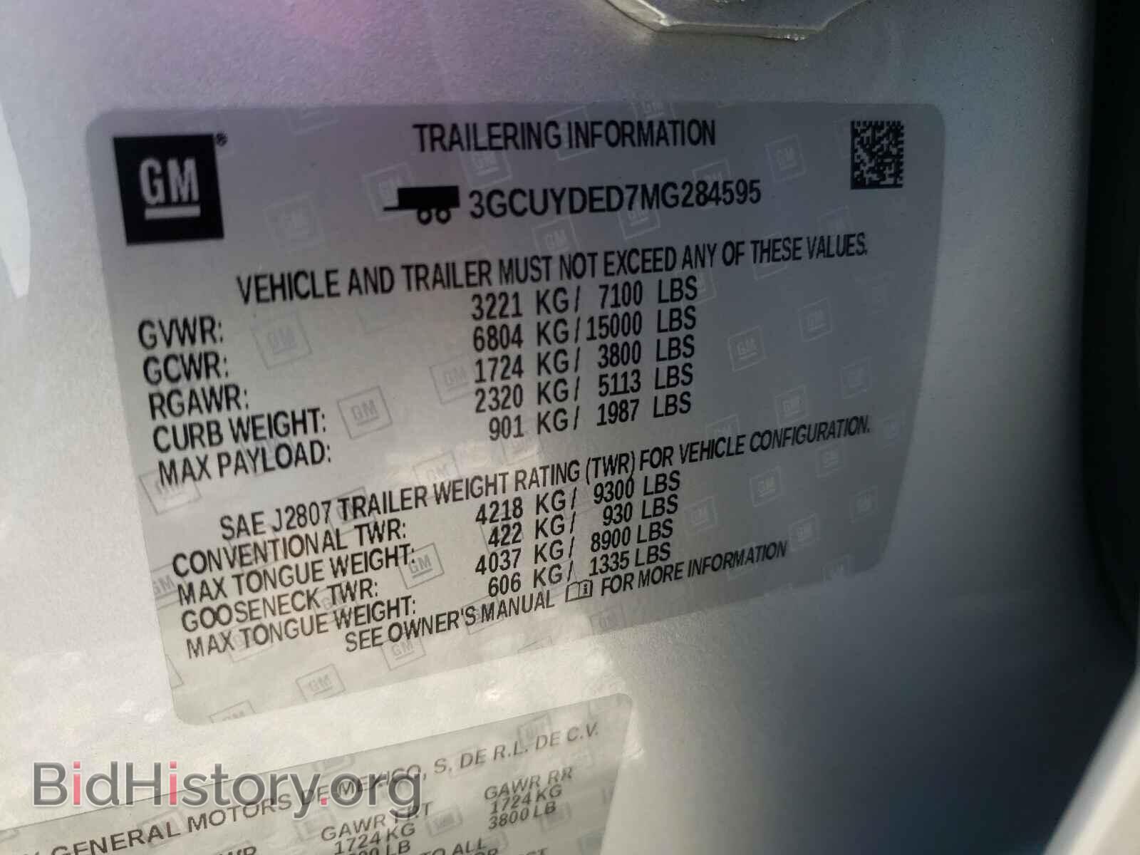 2021 CHEVROLET SILVERADO - VIN: 3GCUYDED7MG284595 - Фото 10