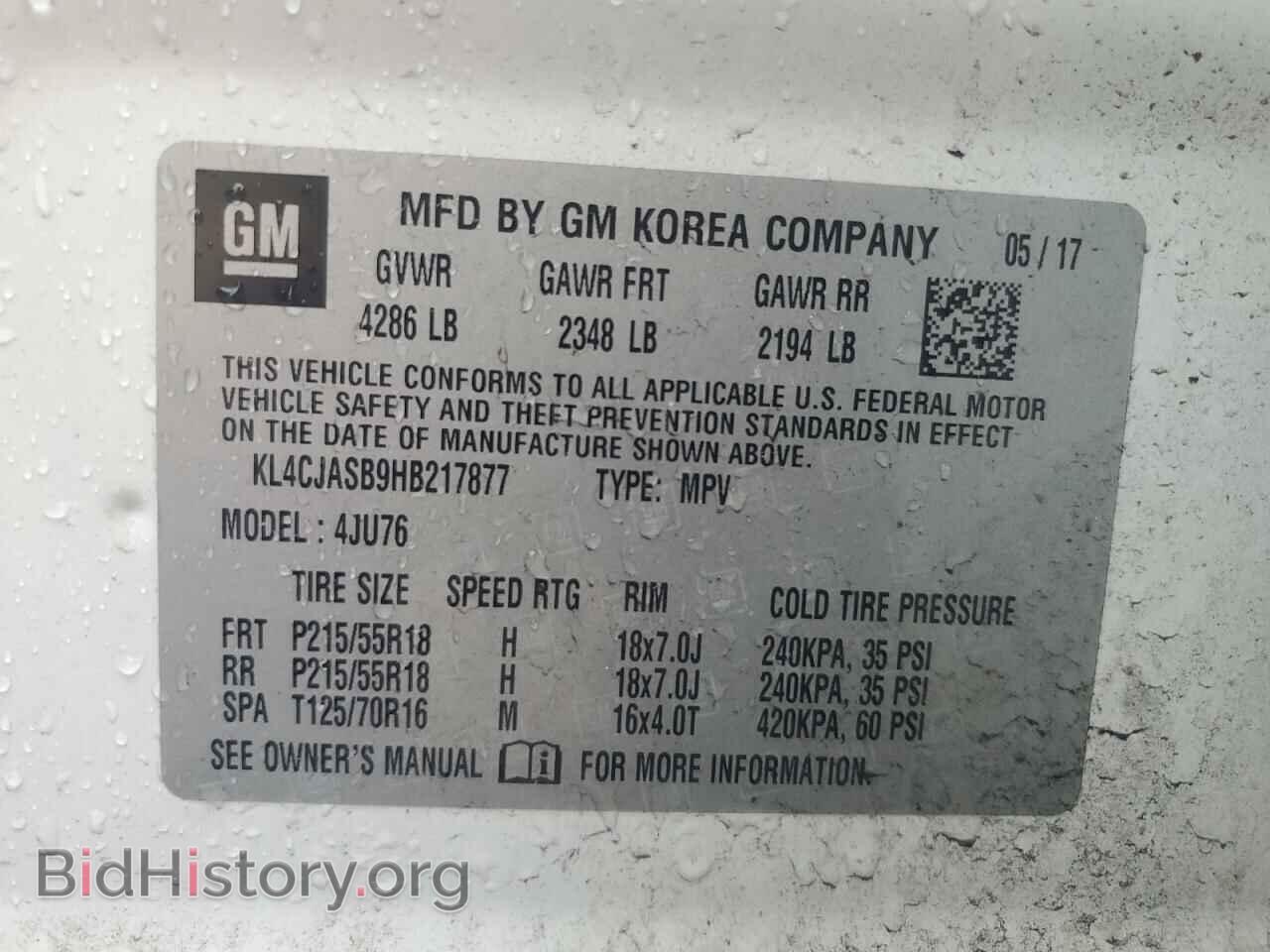 2017 BUICK ENCORE - VIN: KL4CJASB9HB217877 - Photo 14