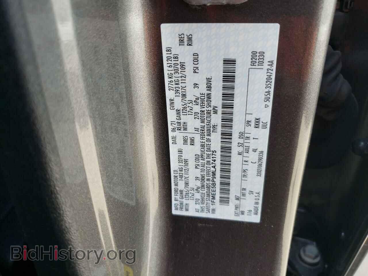 2021 FORD BRONCO BAS - VIN: 1FMEE5BP9MLA74175 - Photo 10