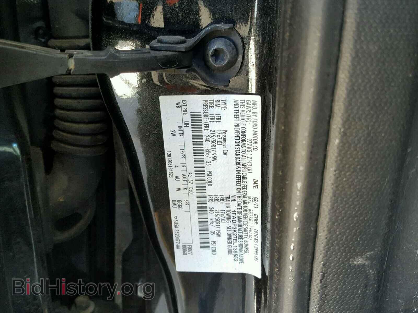 2014 FORD FOCUS - VIN: 1FADP3K27EL139552 - Фото 10