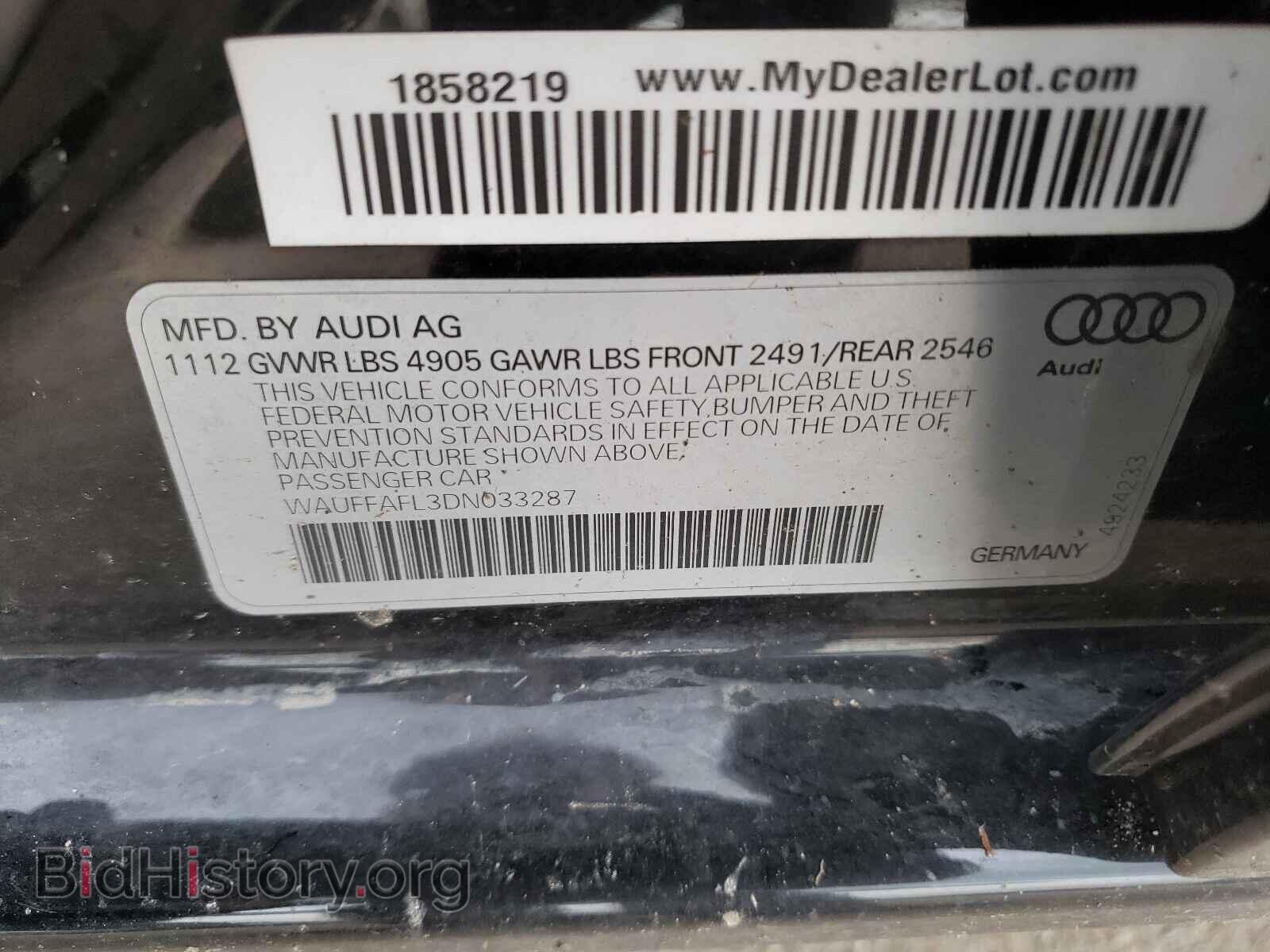 2013 AUDI A4 - VIN: WAUFFAFL3DN033287 - Photo 10