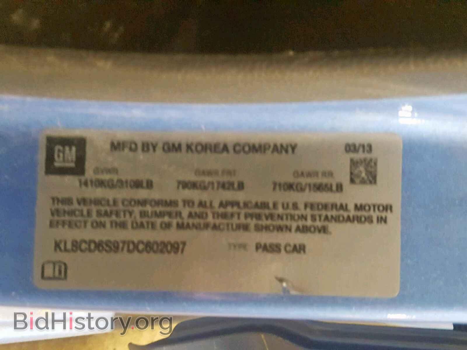 2013 CHEVROLET SPARK - VIN: KL8CD6S97DC602097 - Фото 10