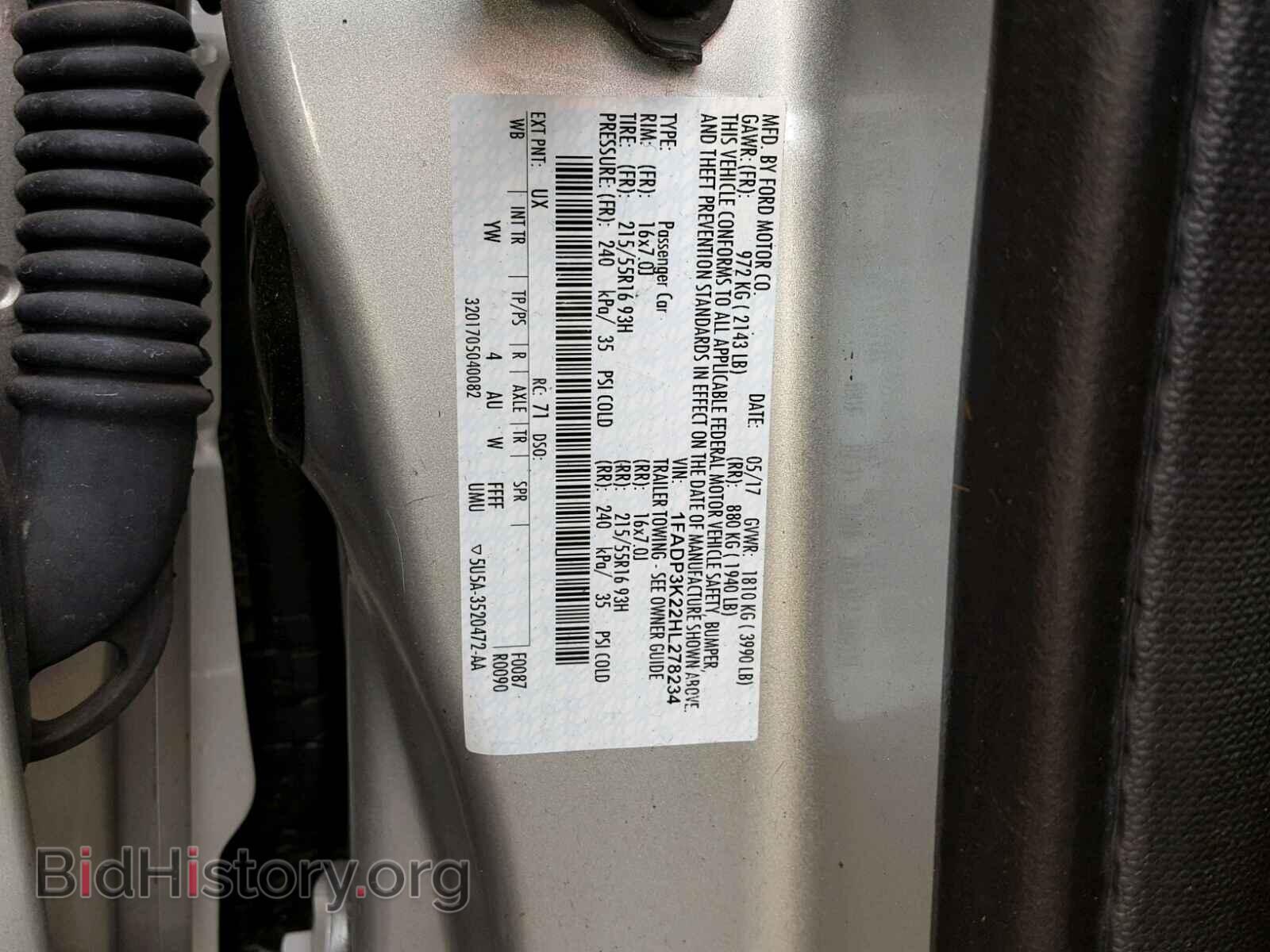 2017 FORD FOCUS SE - VIN: 1FADP3K22HL278234 - Фото 10
