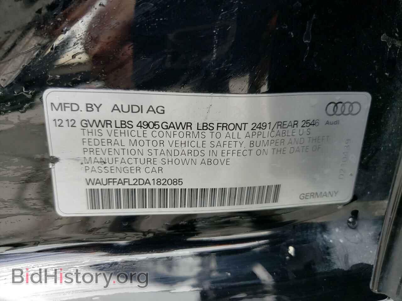 2013 AUDI A4 - VIN: WAUFFAFL2DA182085 - Фото 12