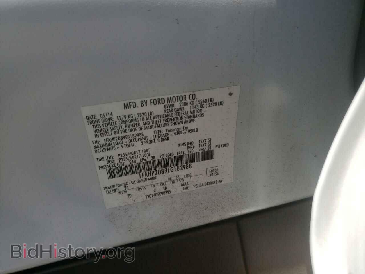 2014 FORD TAURUS - VIN: 1FAHP2D89EG182988 - Photo 10