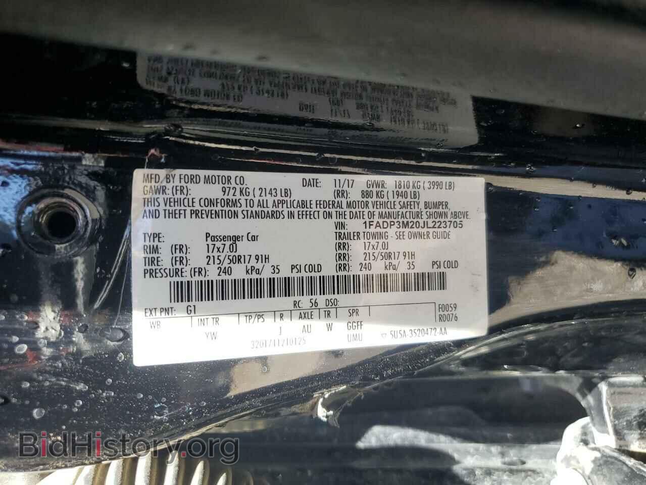 2018 FORD FOCUS - VIN: 1FADP3M20JL223705 - Фото 13