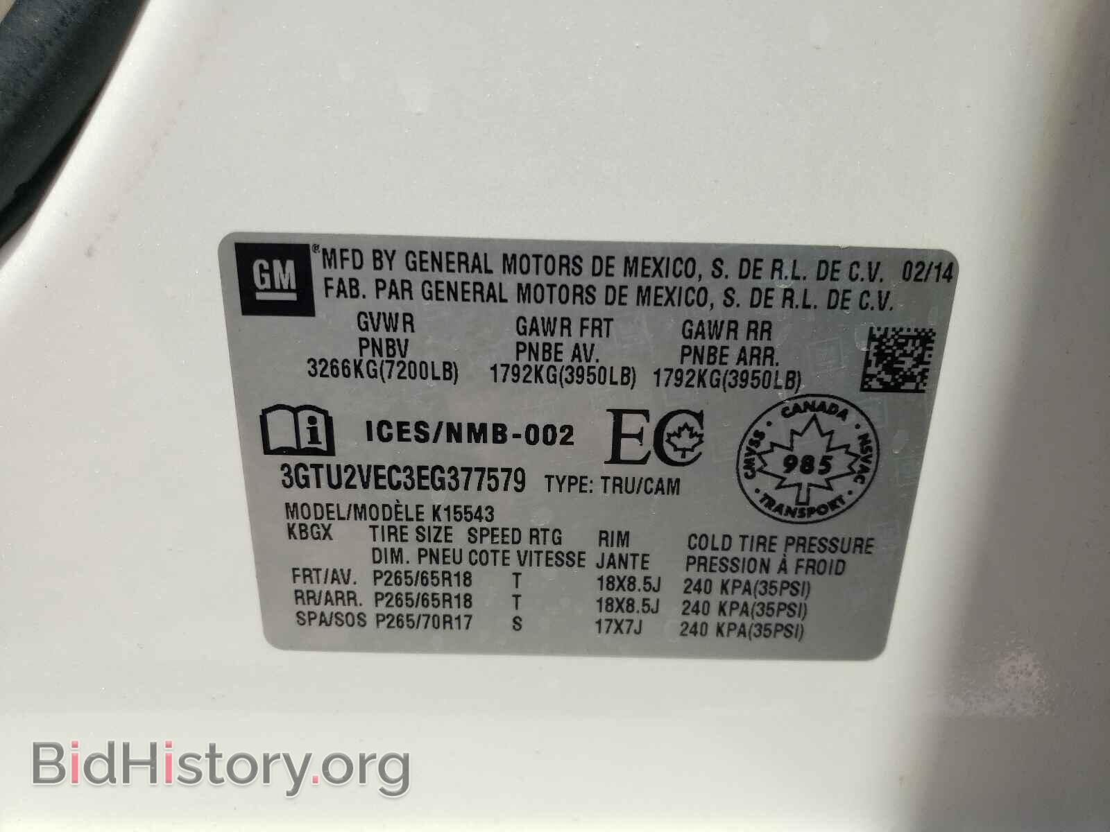 2014 GMC SIERRA - VIN: 3GTU2VEC3EG377579 - Photo 10