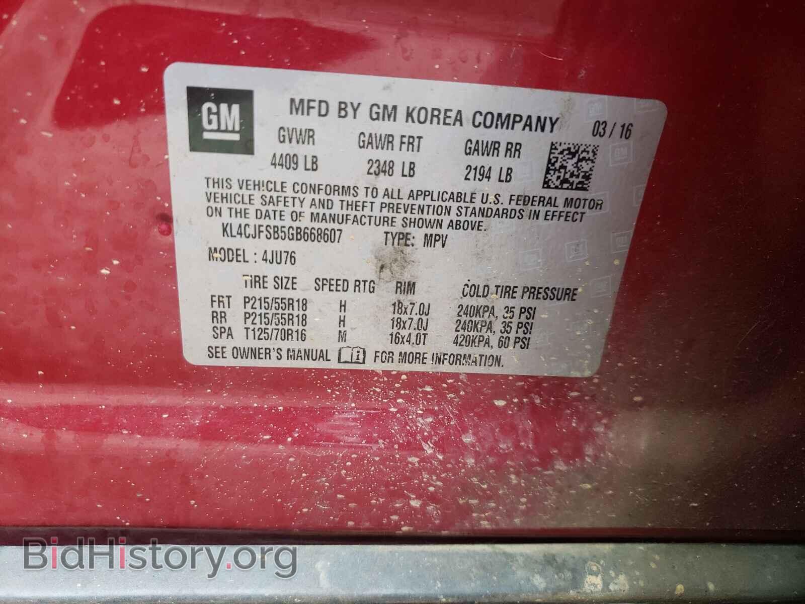 2016 BUICK ENCORE - VIN: KL4CJFSB5GB668607 - Photo 10
