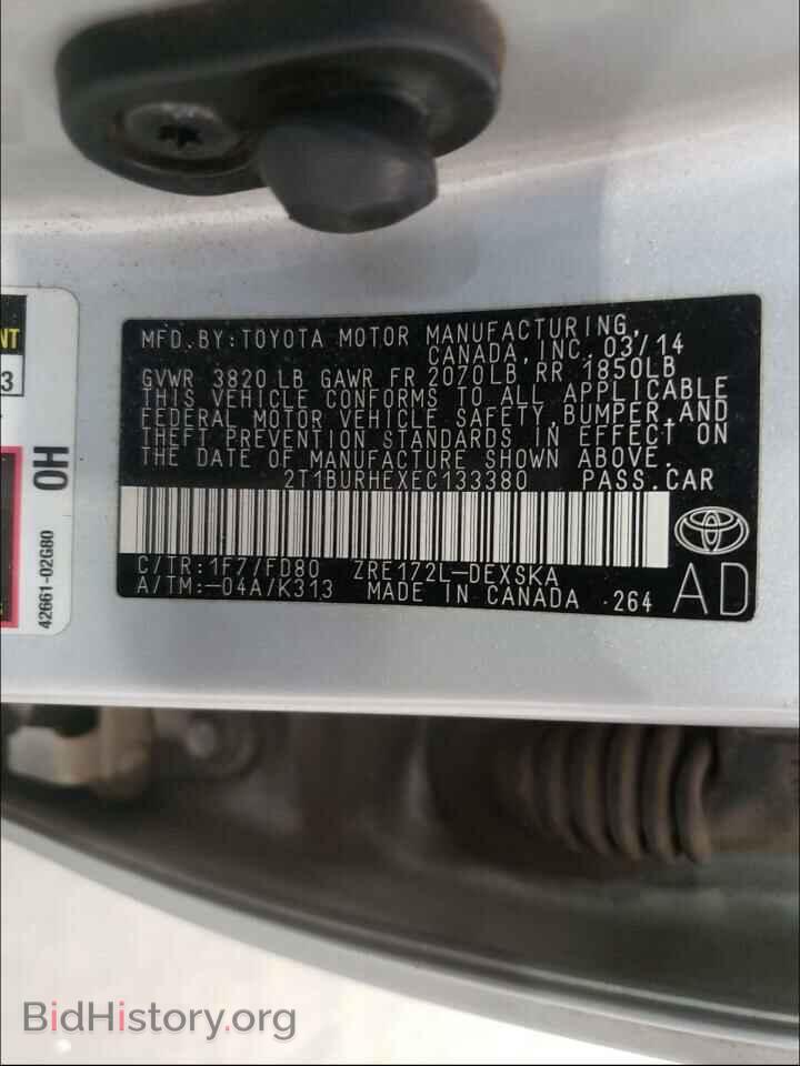 2014 TOYOTA COROLLA - VIN: 2T1BURHEXEC133380 - Photo 10