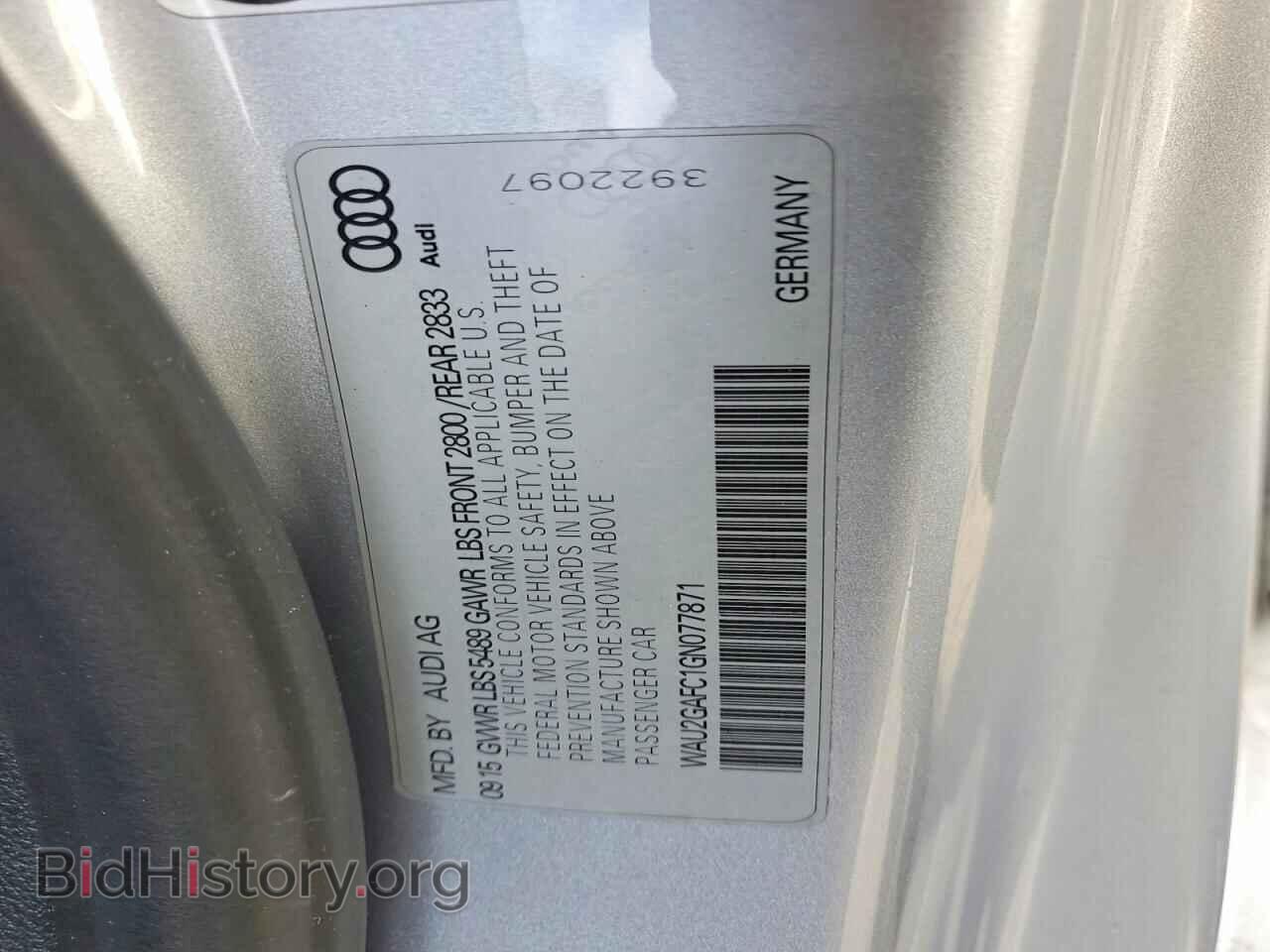 2016 AUDI A7 - VIN: WAU2GAFC1GN077871 - Photo 13