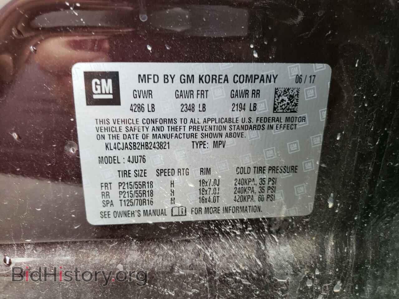 2017 BUICK ENCORE - VIN: KL4CJASB2HB243821 - Photo 10