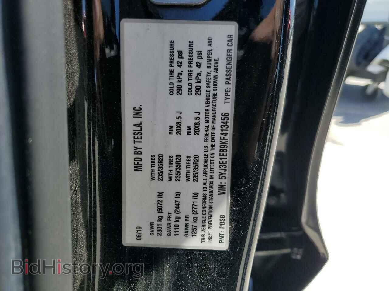 2019 TESLA MODEL 3 - VIN: 5YJ3E1EB9KF413456 - Photo 12