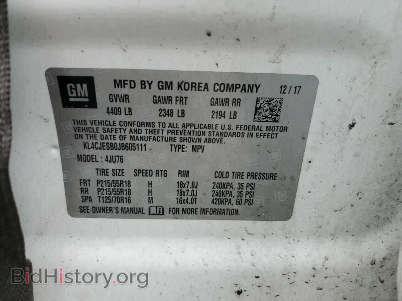 2018 BUICK ENCORE - VIN: KL4CJESB0JB605111 - Photo 13