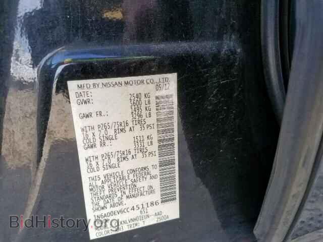 2012 NISSAN FRONTIER S - VIN: 1N6AD0EV6CC451186 - Photo 10