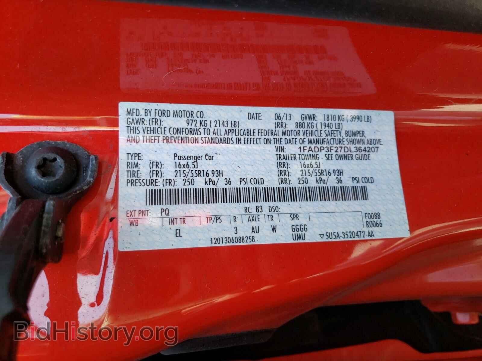 2013 FORD FOCUS - VIN: 1FADP3F27DL364207 - Фото 10