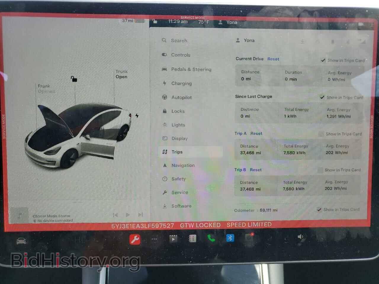 2020 TESLA MODEL 3 - VIN: 5YJ3E1EA3LF597527 - Фото 9