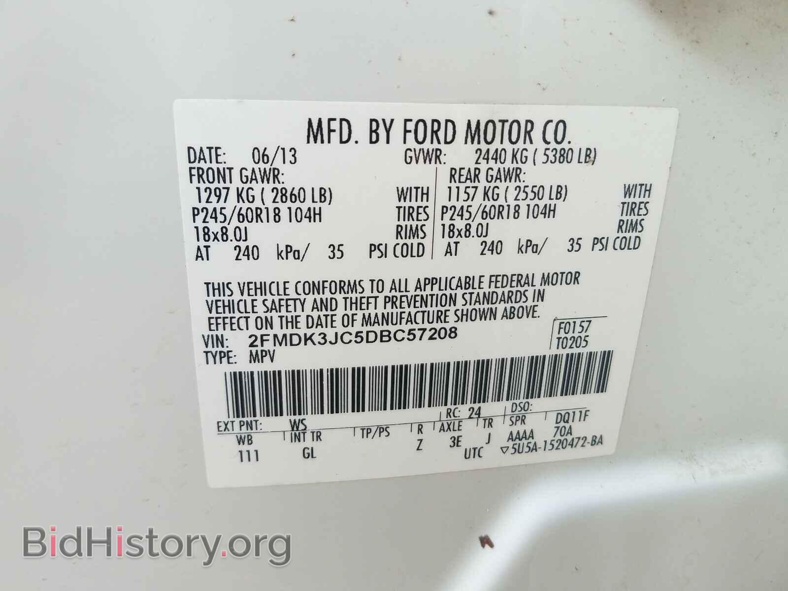 2013 FORD EDGE - VIN: 2FMDK3JC5DBC57208 - Photo 10