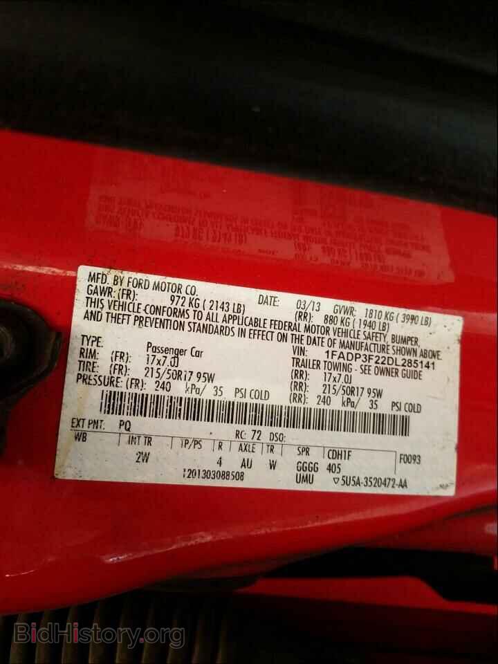2013 FORD FOCUS - VIN: 1FADP3F22DL285141 - Фото 10