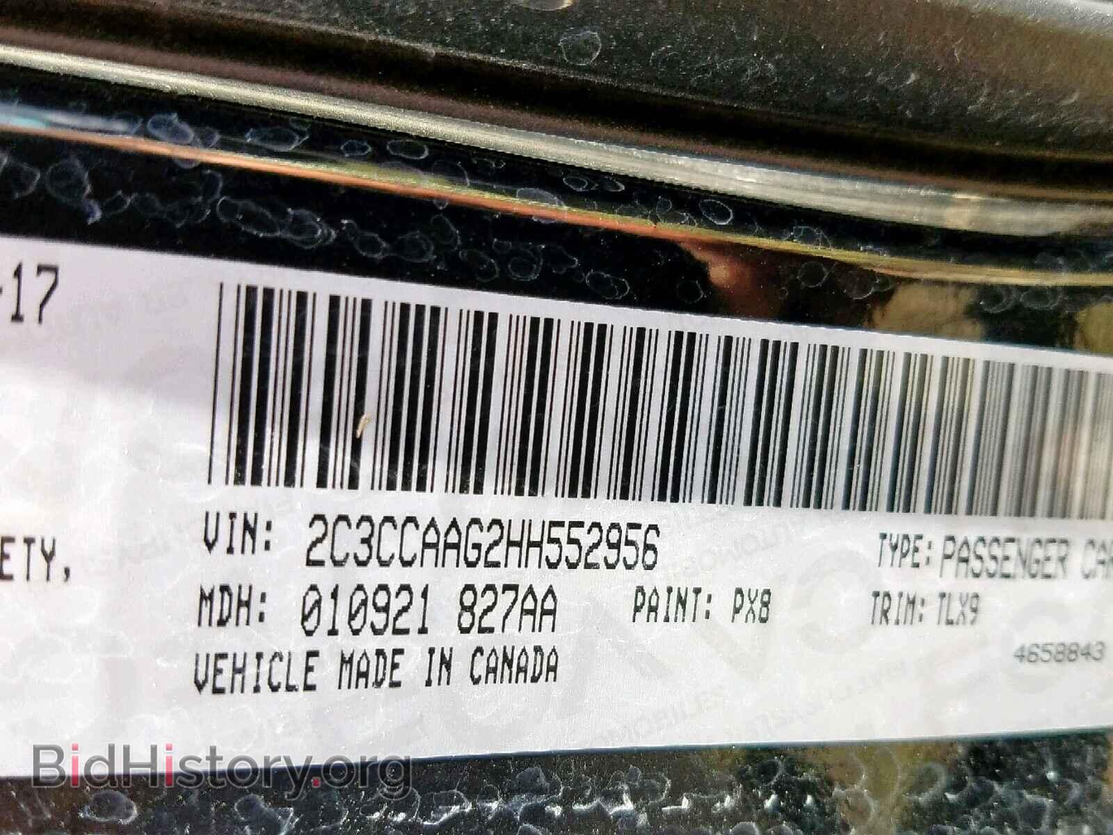 2017 CHRYSLER 300 - VIN: 2C3CCAAG2HH552956 - Фото 10