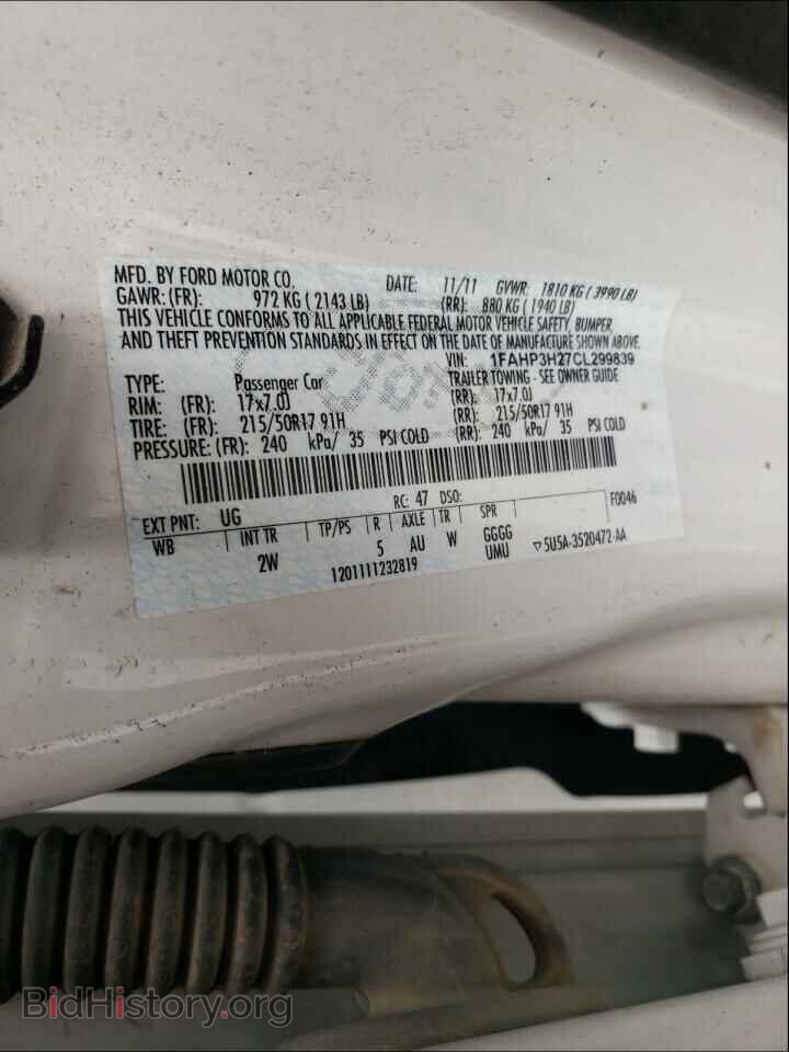 2012 FORD FOCUS - VIN: 1FAHP3H27CL299839 - Фото 10