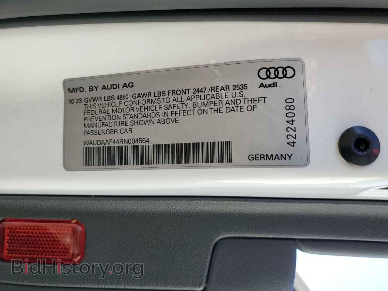 2024 AUDI A4 - VIN: WAUDAAF44RN004564 - Photo 14