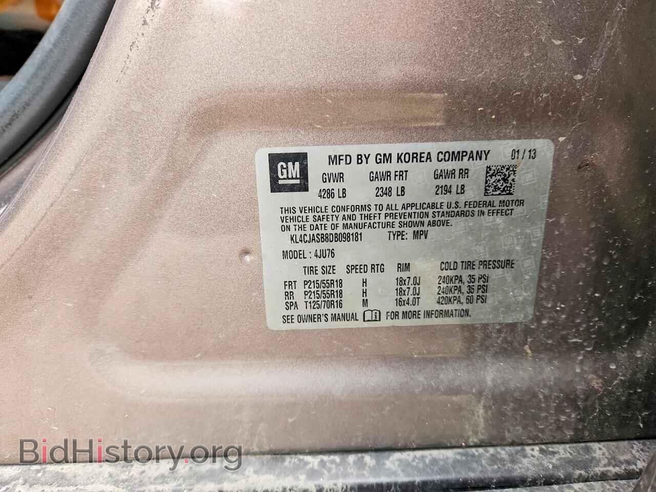 2013 BUICK ENCORE - VIN: KL4CJASB8DB098181 - Photo 12