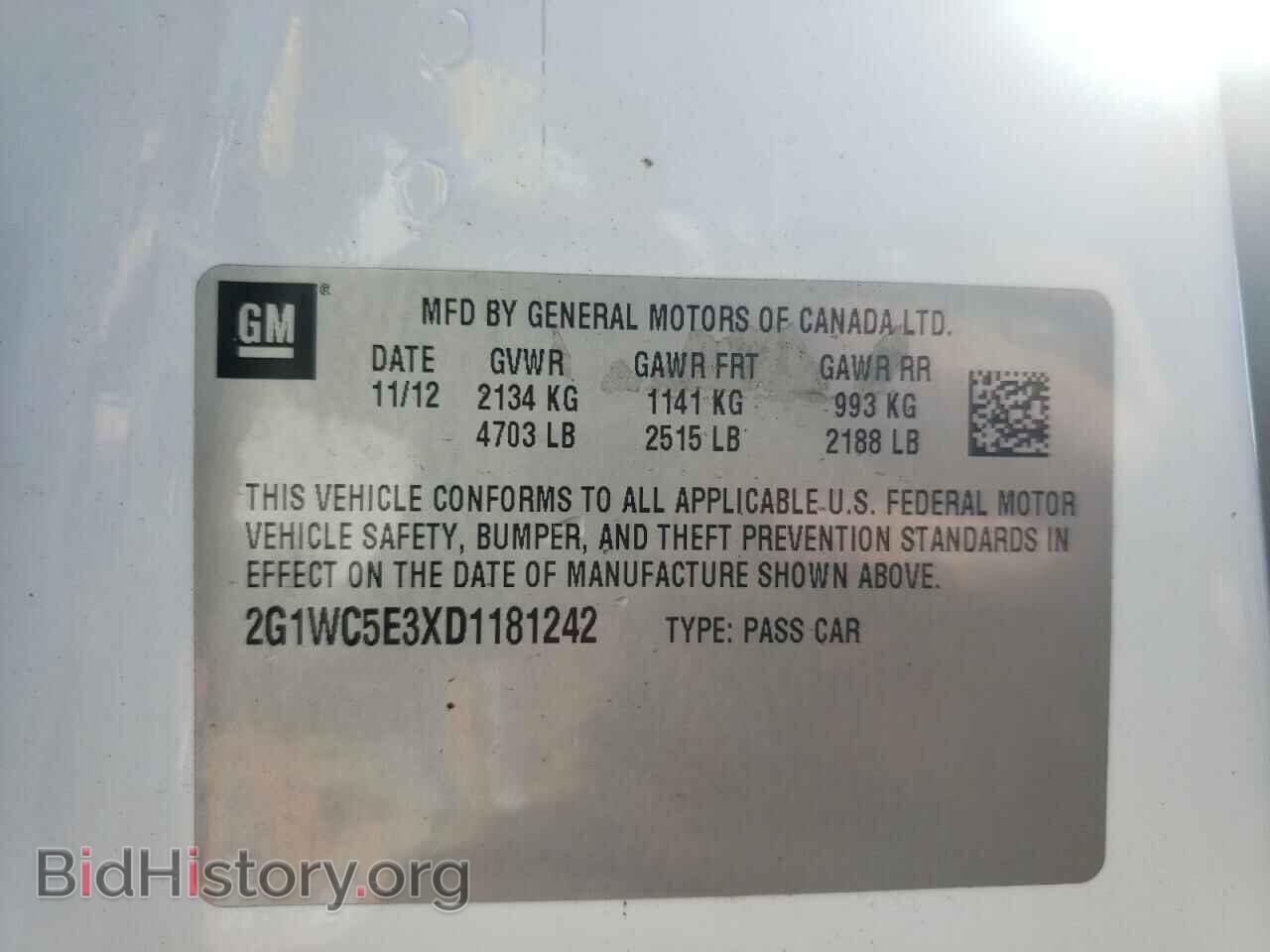 2013 CHEVROLET IMPALA - VIN: 2G1WC5E3XD1181242 - Фото 10