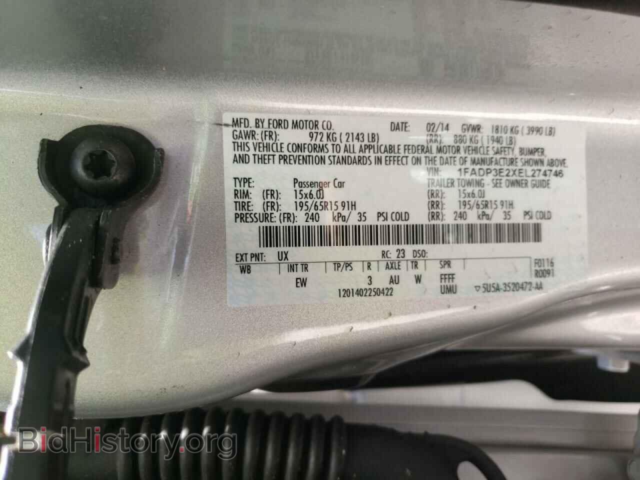 2014 FORD FOCUS - VIN: 1FADP3E2XEL274746 - Фото 10