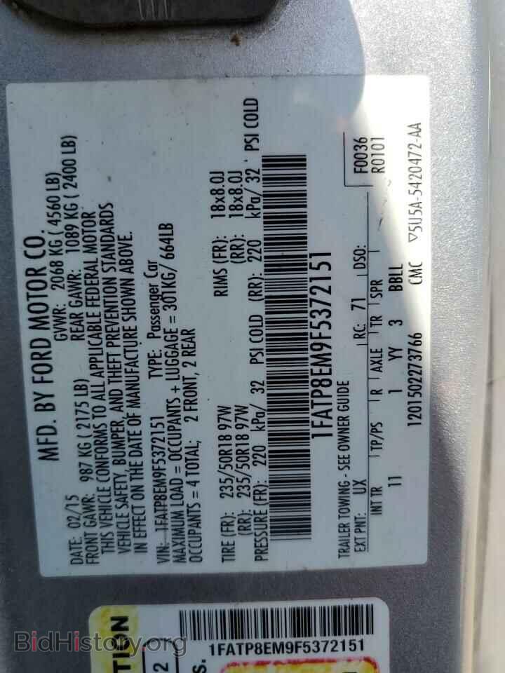 2015 FORD ALL Models - VIN: 1FATP8EM9F5372151 - Фото 13
