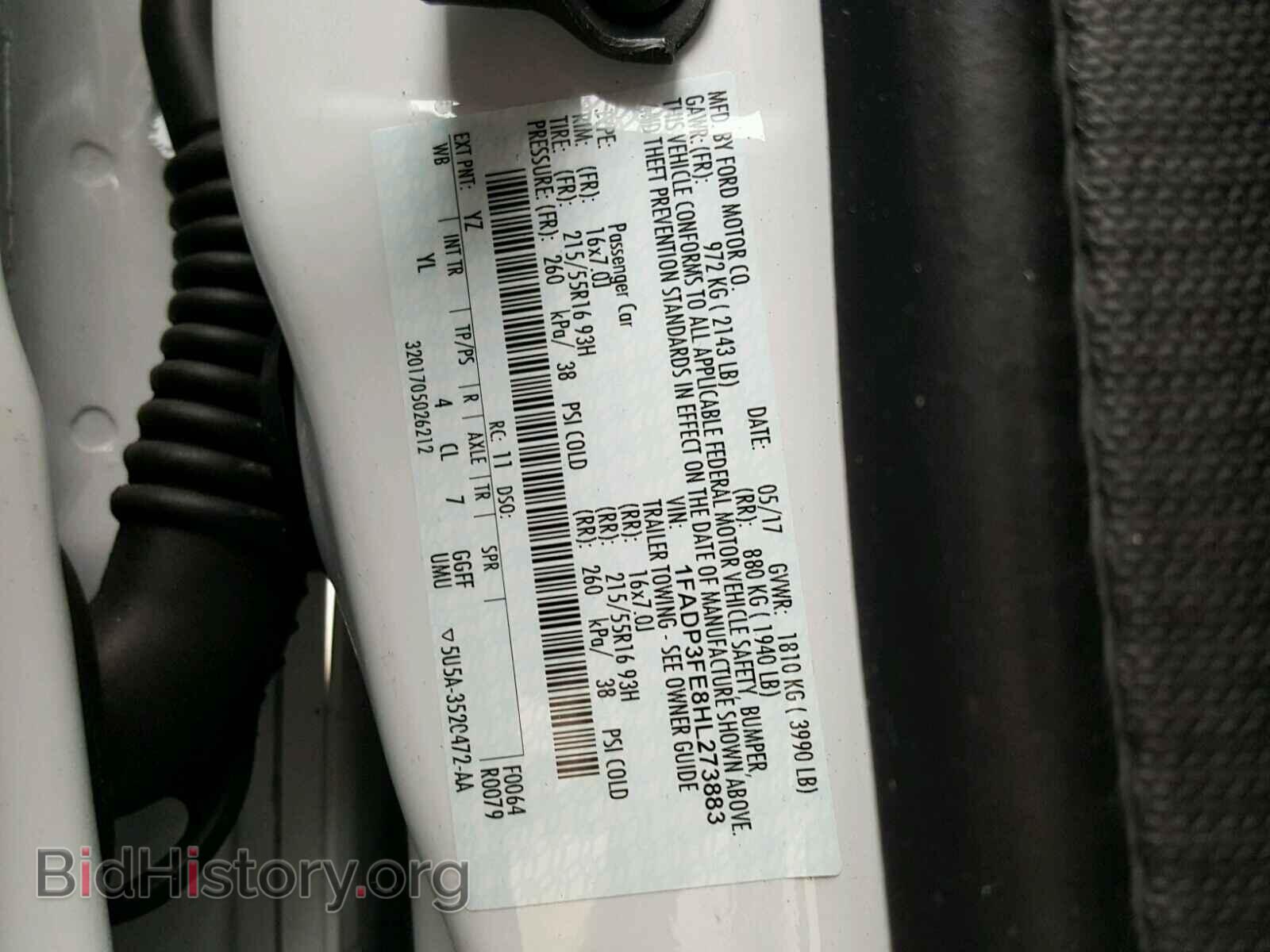 2017 FORD FOCUS - VIN: 1FADP3FE8HL273883 - Photo 10
