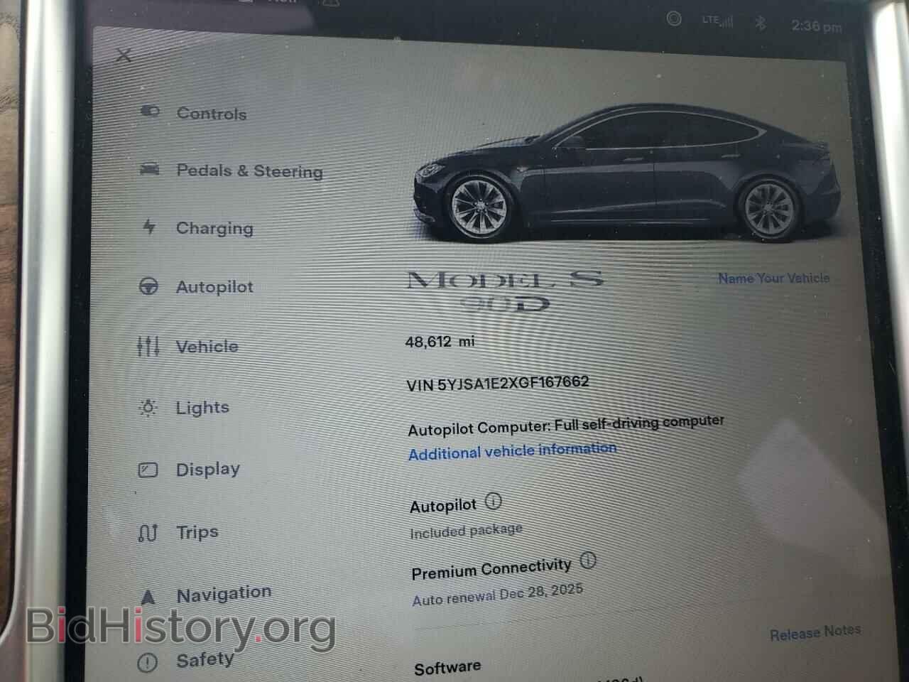 2016 TESLA MODEL S - VIN: 5YJSA1E2XGF167662 - Photo 9