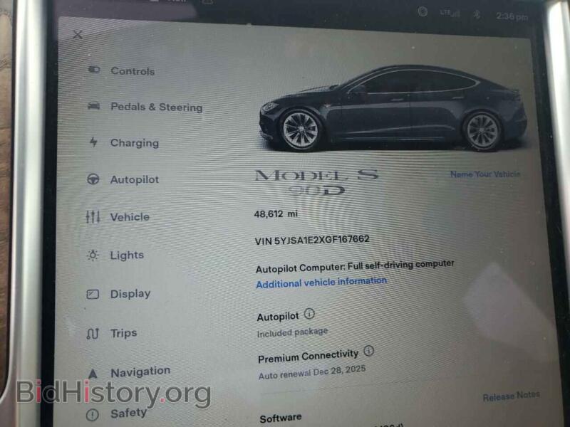 2016 Tesla MODEL S (VIN 5YJSA1E2XGF167662) — photo 9 of 12